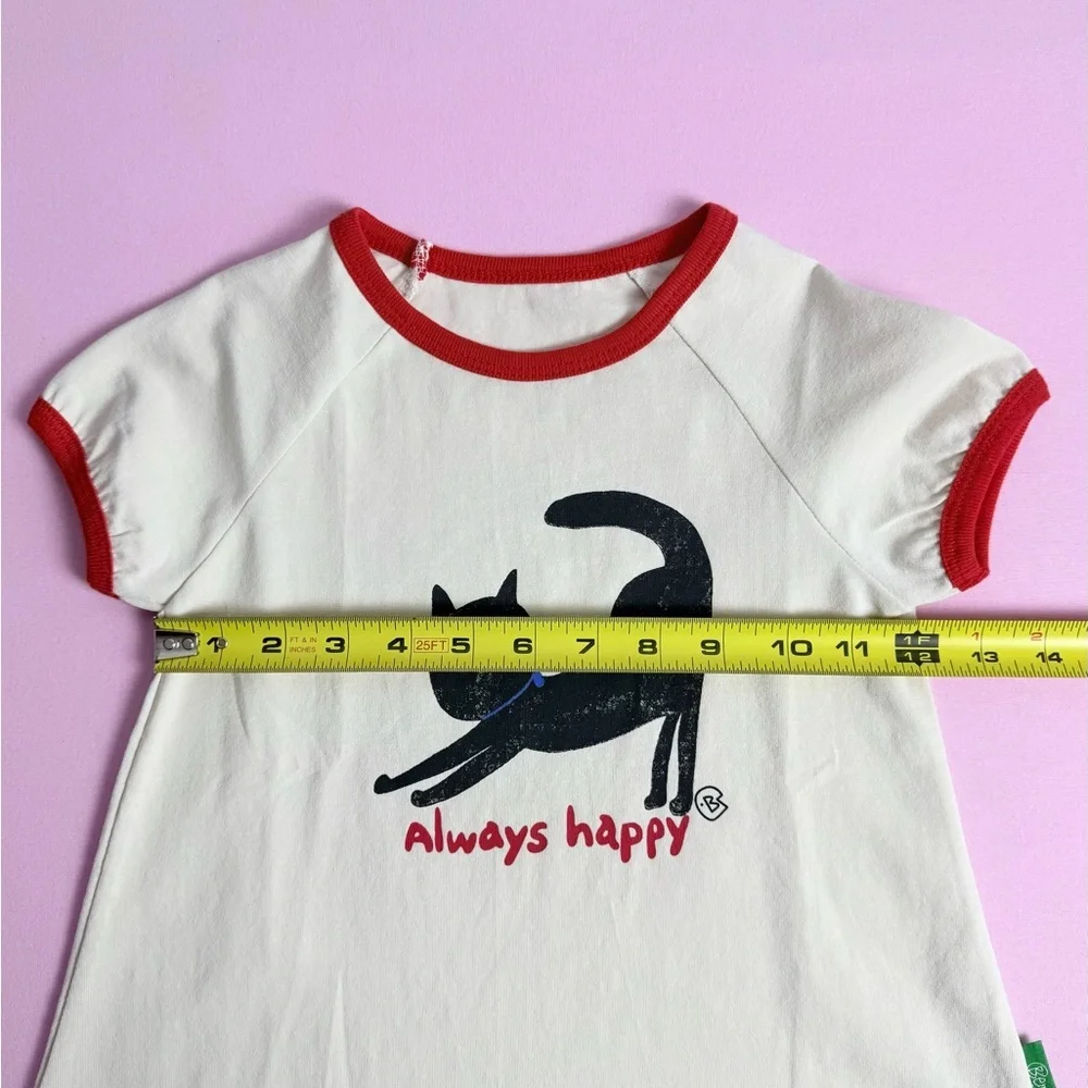 Bemon Toddler Girl Black Kitten T-Shirt, Size 3-4T Korean Clothing Brand - Picture 6 of 7